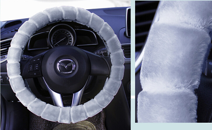Yle Auto Car Steering Wheel Cover Cashmere Diameter 15 inch 38CM - Blue