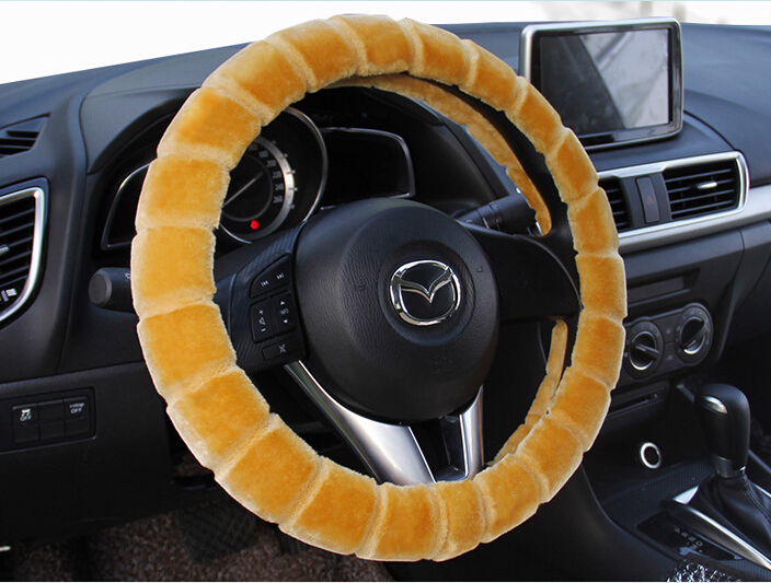 Yle Auto Car Steering Wheel Cover Cashmere Diameter 15 inch 38CM - Orange