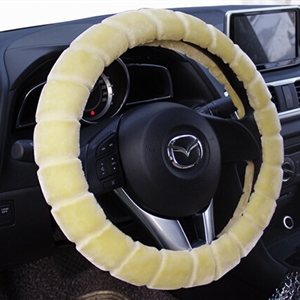 Yle Auto Car Steering Wheel Cover Cashmere Diameter 15 inch 38CM - Yellow