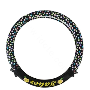 Yle Auto Car Steering Wheel Cover Lace Dots Superfibers Diameter 15 inch 38CM - Color Black