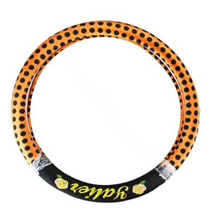 Yle Auto Car Steering Wheel Cover Lace Dots Superfibers Diameter 15 inch 38CM - Orange Black