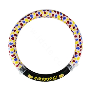 Yle Auto Car Steering Wheel Cover Lace Heart Super fibers Diameter 15 inch 38CM - Yellow