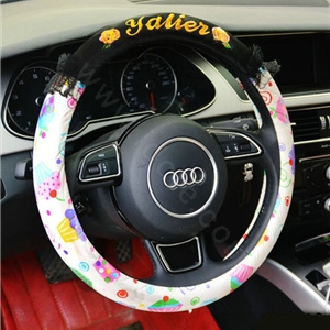 Yle Auto Car Steering Wheel Cover Lace Superfibers Diameter 15 inch 38CM - Multicolor