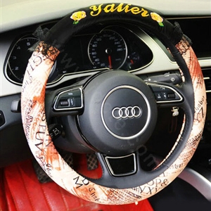 Yle Auto Car Steering Wheel Cover Lace Superfibers Diameter 15 inch 38CM - Orange