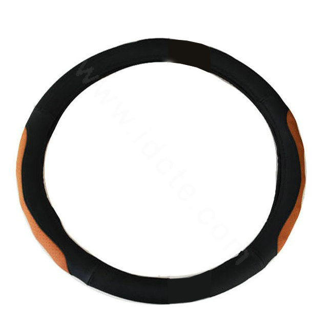 Yle Auto Car Steering Wheel Cover Microfiber leather Diameter 15 inch 38CM - Black