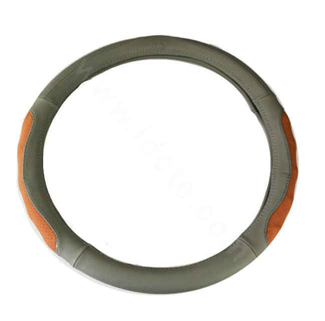 Yle Auto Car Steering Wheel Cover Microfiber leather Diameter 15 inch 38CM - Gray