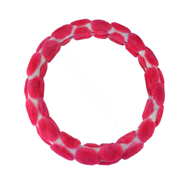 Yle Auto Car Steering Wheel Cover Plush Diameter 15 inch 38CM - Red