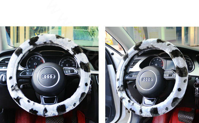 Yle Auto Car Steering Wheel Cover Zebra Cashmere Diameter 15 inch 38CM - Blue