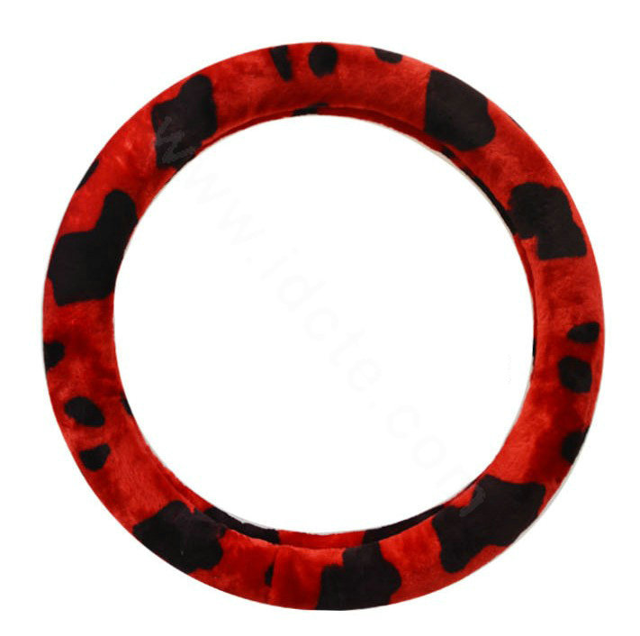 Yle Auto Car Steering Wheel Cover Zebra Cashmere Diameter 15 inch 38CM - Red