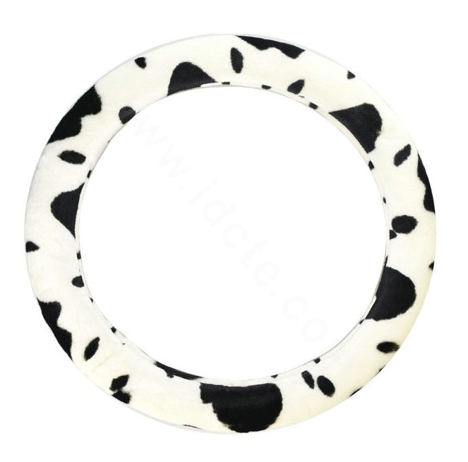 Yle Auto Car Steering Wheel Cover Zebra Cashmere Diameter 15 inch 38CM - White