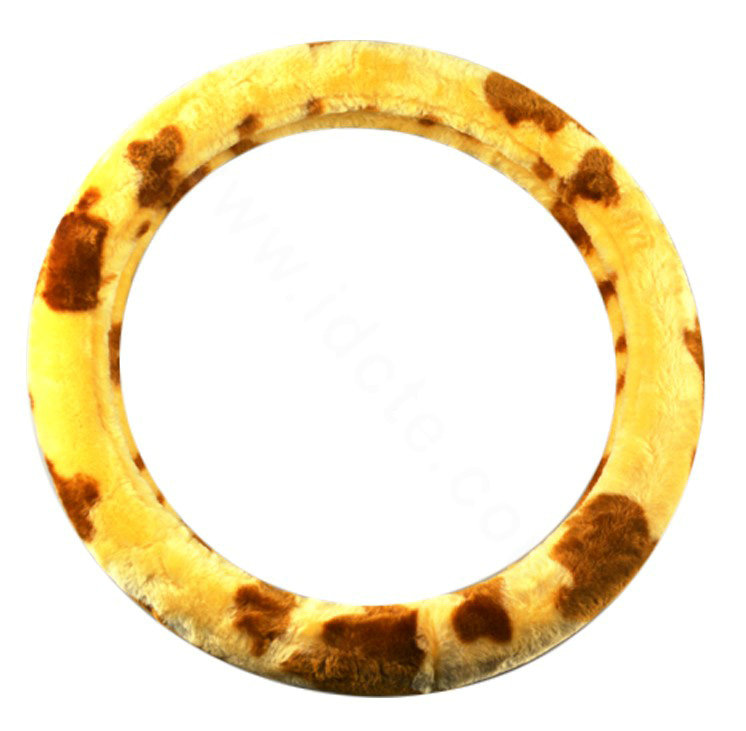 Yle Auto Car Steering Wheel Cover Zebra Cashmere Diameter 15 inch 38CM - Yellow