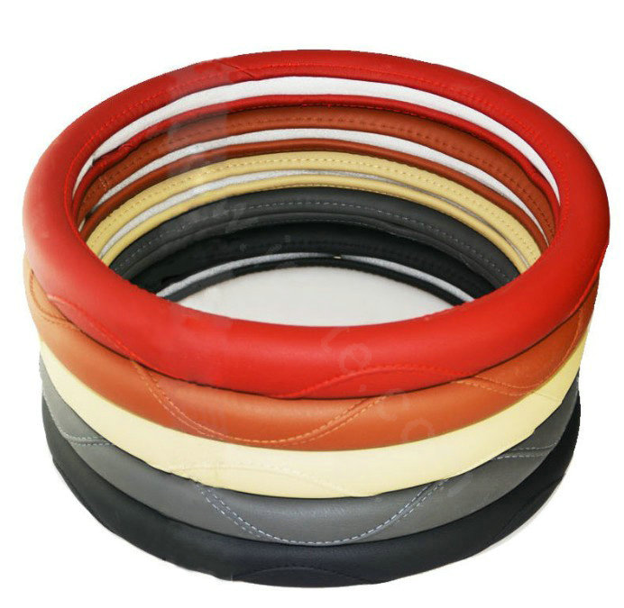 Yle Car Auto Steering Wheel Cover Microfiber leather Diameter 14 inch 36CM - Red