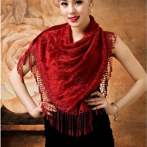 Autumn and Winter Mink Cashmere wool Scarf Shawl Woman Neck Wrap tippet - Red