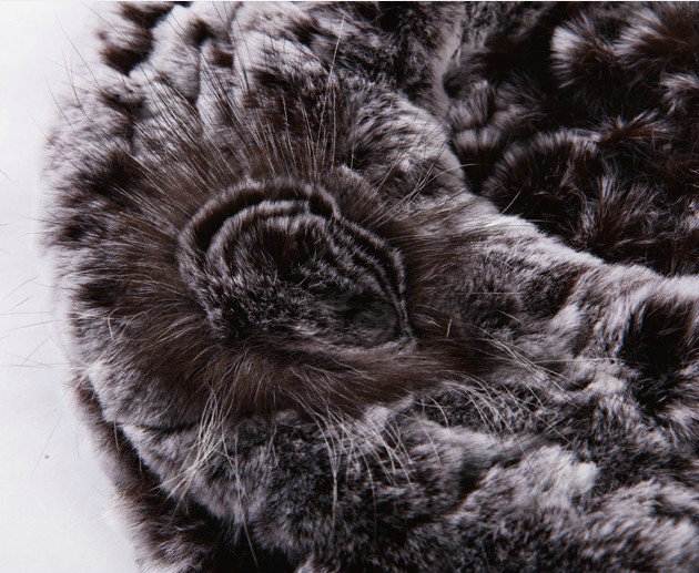 Autumn and winter fur rabbit beret hat warm caps cold-proof rex rabbit hair hat - Coffee
