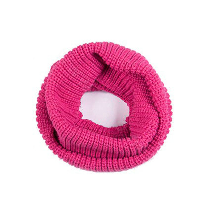 Fashion Unisex Winter knitting Wool Collar Neck Warmer woman Ring Scarf Shawl - Rose