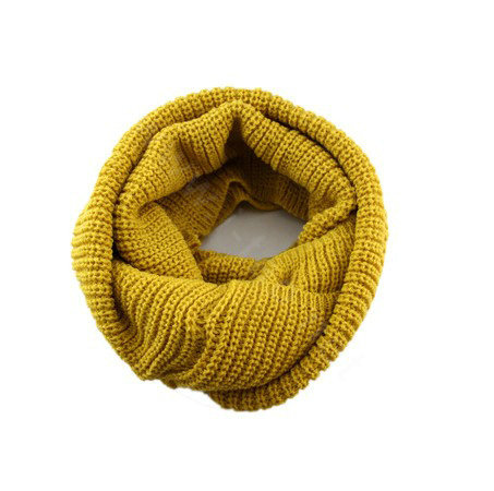 Fashion Unisex Winter knitting Wool Collar Neck Warmer woman Ring Scarf Shawl - Yellow