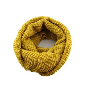 Fashion Unisex Winter knitting Wool Collar Neck Warmer woman Ring Scarf Shawl - Yellow