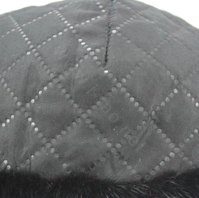 Fashion Women Mink hair Fur Hats Winter Warm Whole Leather Peaked Caps - Grey