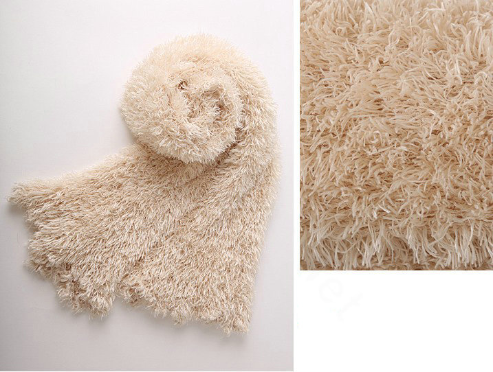Fashion Women soft feather yarn knitted scarf shawls warm Neck Wrap tippet - Beige