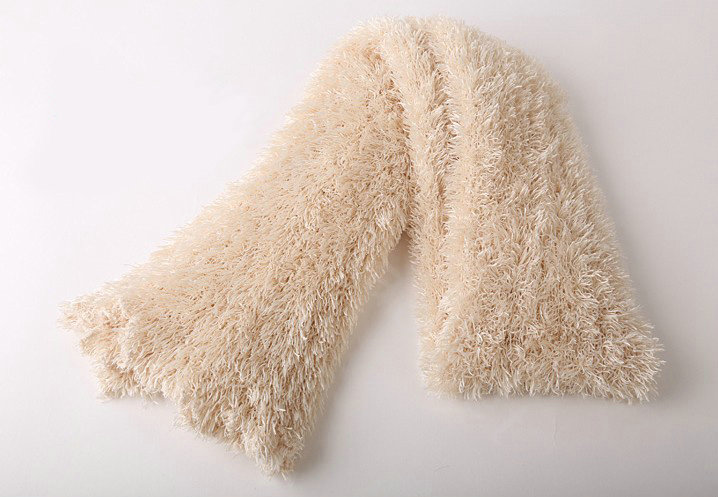 Fashion Women soft feather yarn knitted scarf shawls warm Neck Wrap tippet - Beige
