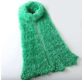 Fashion Women soft feather yarn knitted scarf shawls warm Neck Wrap tippet - Green