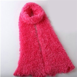 Fashion Women soft feather yarn knitted scarf shawls warm Neck Wrap tippet - Peach