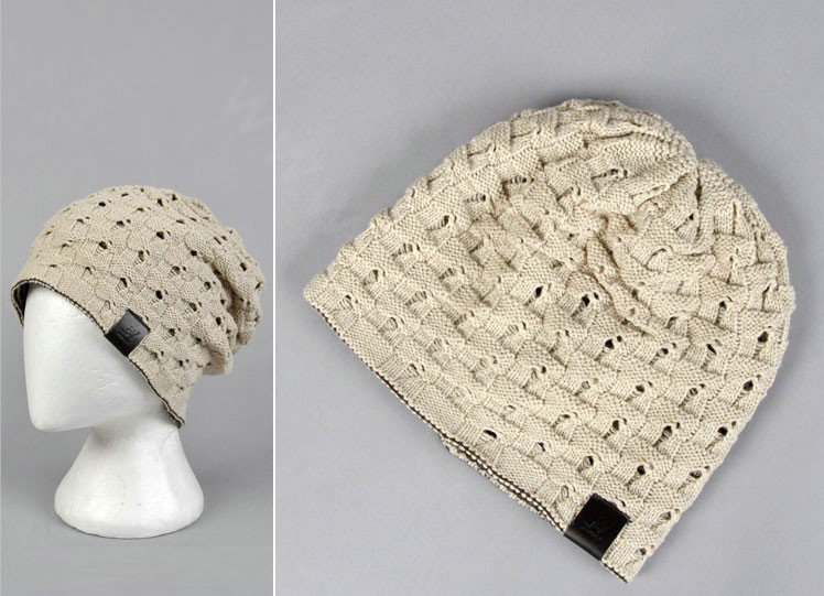 Fashion autumn winter wool hat women or man warm casual knitted caps - Beige