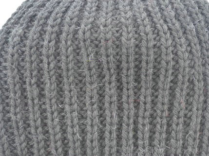 Women Knitted Rex Rabbit Fur Hats Thicker Winter Handmade Thermal Twill Caps - Black White