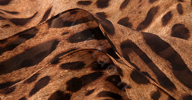 Fashion leopard long scarf shawl women warm mulberry silk wrap scarves - Coffee