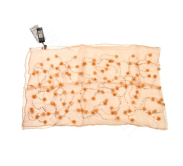High end fashion long flower mulberry silk scarf shawl women soft thin wrap scarves - Yellow