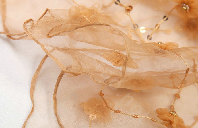 High end fashion long flower mulberry silk scarf shawl women soft thin wrap scarves - Yellow
