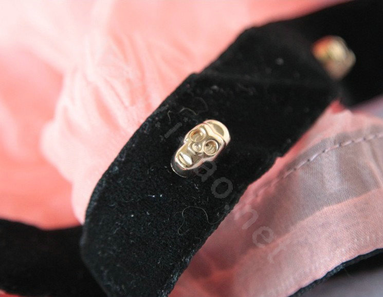 High-end fashion women long solid color skull chiffon silk scarf shawl wrap - Pink