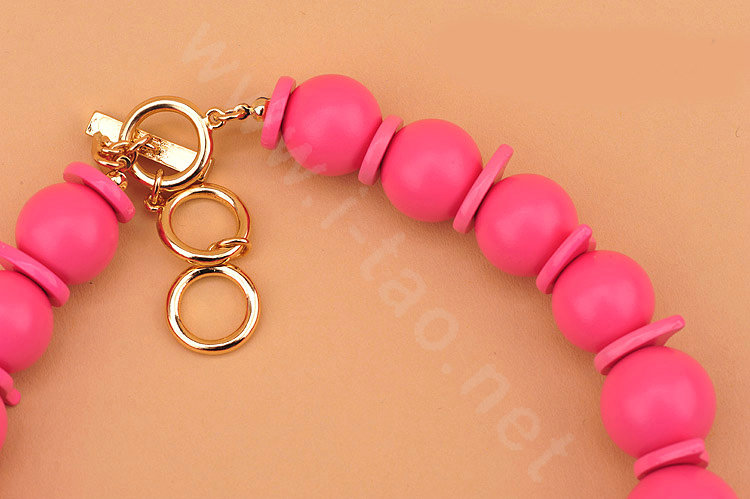 Luxury Fashion Women Exaggeration Choker Crystal Flower Sweet Bib Necklace Jewelry - Pink