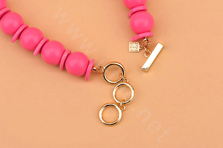 Luxury Fashion Women Exaggeration Choker Crystal Flower Sweet Bib Necklace Jewelry - Pink