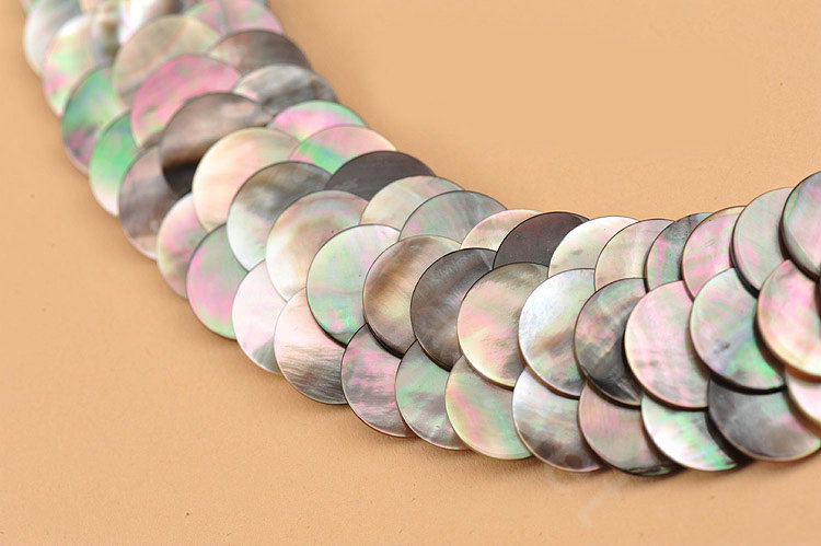 Luxury Fashion Women Exaggeration Choker Natural Shell Slice Bib Necklace Jewelry - Coffee