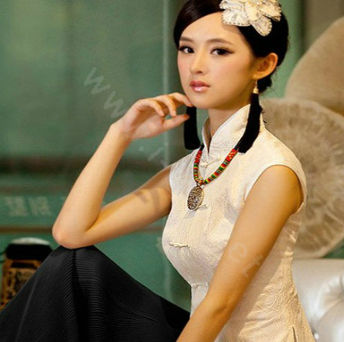 Luxury Women Choker Nation Color thread Silver Pendant Bib Necklace Handmade Jewelry