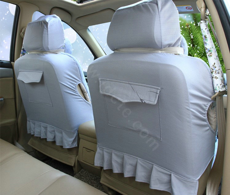 Angel Flower Universal Automobile Car Seat Cover Velvet Cushion 9pcs - Blue