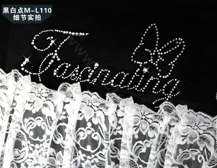 Fashion Lace flower Diamond Dot Universal Automobile Car Seat Cover Velvet 18pcs - Black