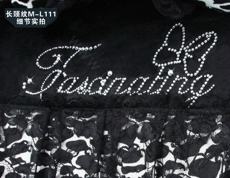 Fashion Lace flower Diamond Leopard Universal Automobile Car Seat Cover Velvet 18pcs - Black