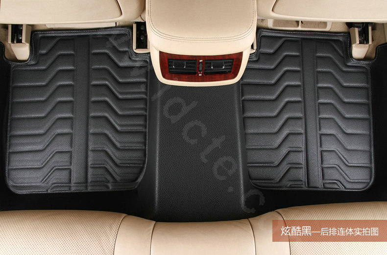 PU Leather Custom Automobile Carpet Car Floor Mats Set For VW Volkswagen Passat 5pcs Sets - Black