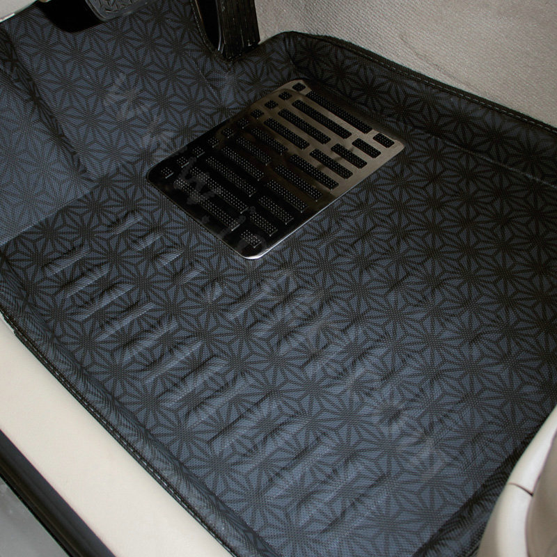 PU Leather Q002 Custom Automobile Carpet Car Floor Mats Set For VW Volkswagen Passat 5pcs Sets - Black