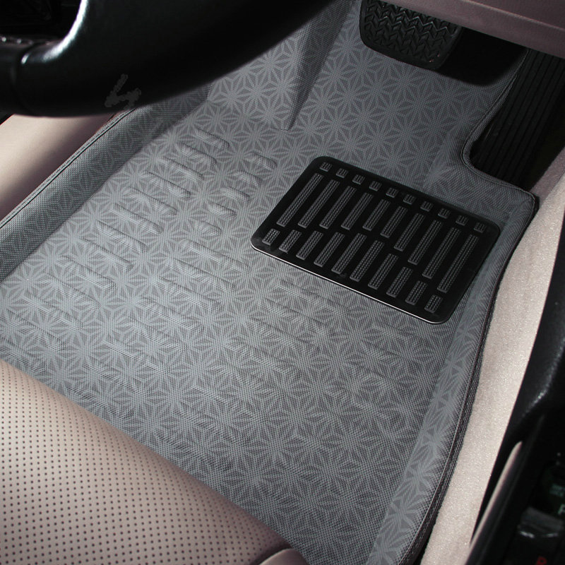 PU Leather Q002 Custom Automobile Carpet Car Floor Mats Set For VW Volkswagen Passat 5pcs Sets - Grey