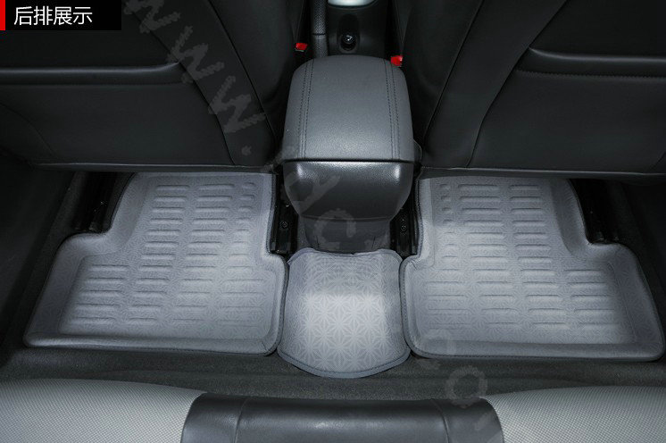PU Leather Q002 Custom Automobile Carpet Car Floor Mats Set For VW Volkswagen Passat 5pcs Sets - Grey