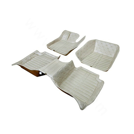 PU Leather Q003 Custom Automobile Carpet Car Floor Mats Set For VW Volkswagen Passat 5pcs Sets - Beige