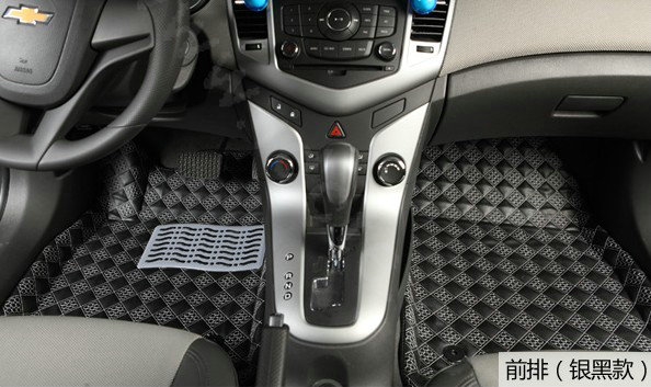 PU Leather Q004 Custom Automobile Carpet Car Floor Mats Set For VW Volkswagen Passat 5pcs Sets - Black
