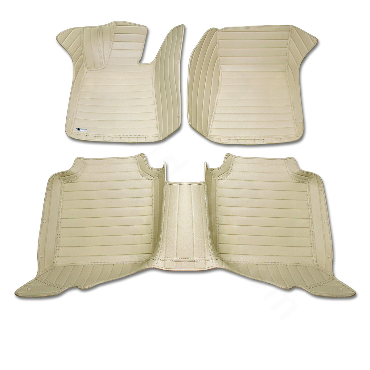 PU Leather Q005 Custom Automobile Carpet Car Floor Mats Set For VW Volkswagen Passat 5pcs Sets - Beige
