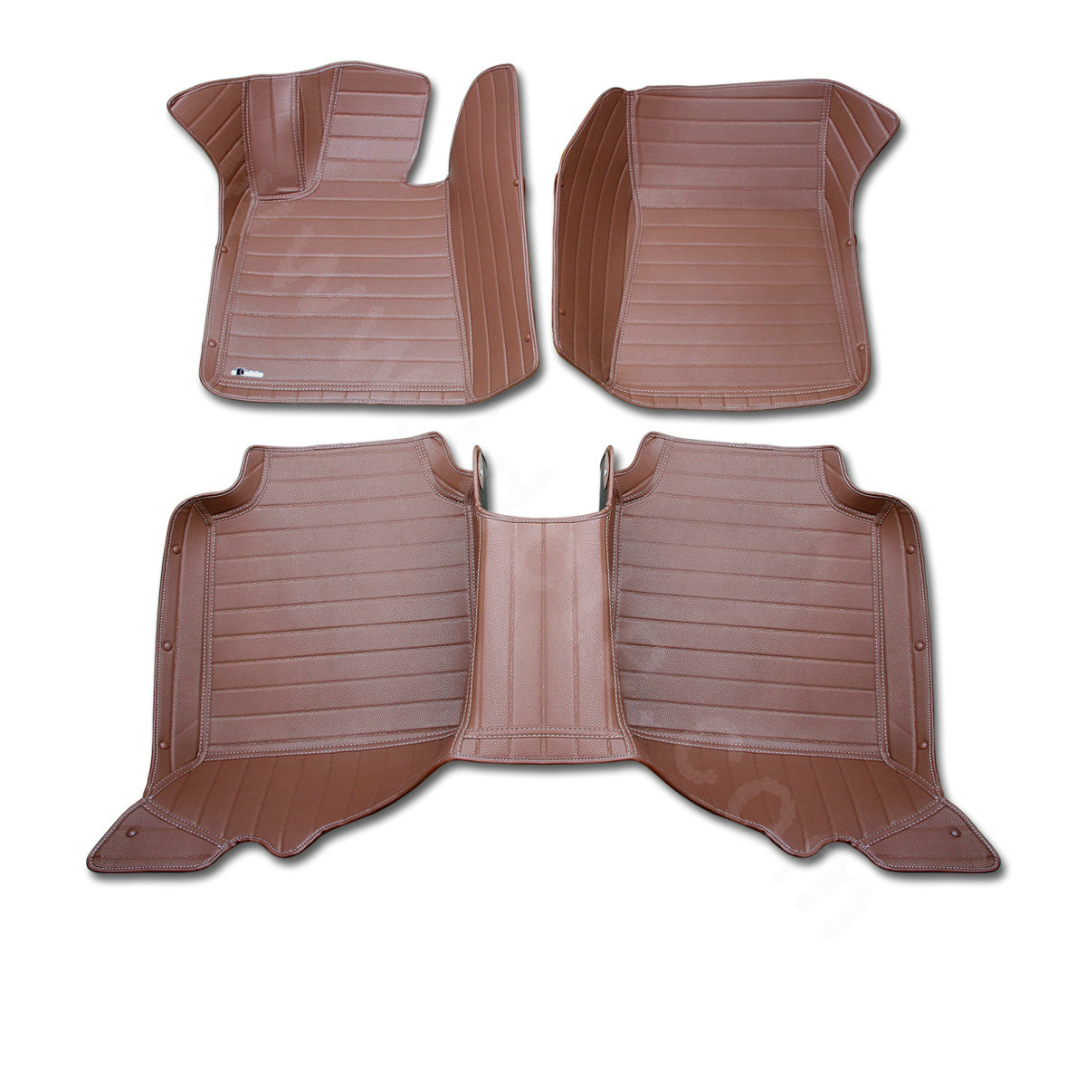 PU Leather Q005 Custom Automobile Carpet Car Floor Mats Set For VW Volkswagen Passat 5pcs Sets - Brown