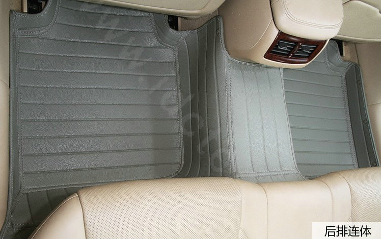 PU Leather Q005 Custom Automobile Carpet Car Floor Mats Set For VW Volkswagen Passat 5pcs Sets - Grey