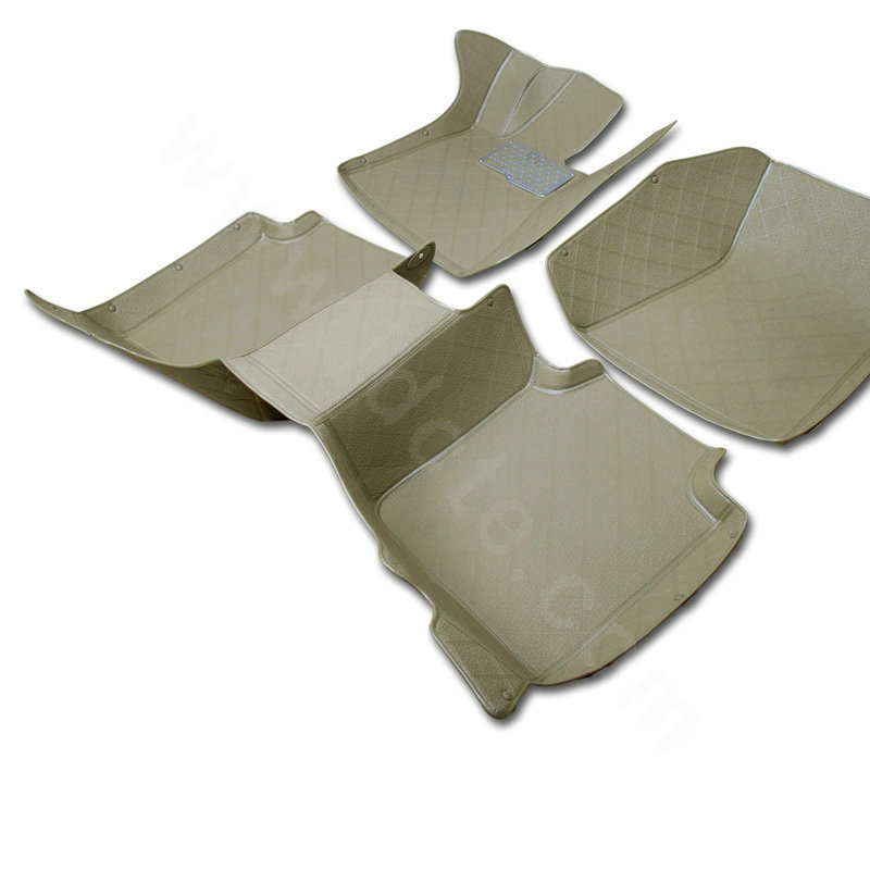 PU XPE Custom Automobile Carpet Car Floor Mats Set For VW Volkswagen Passat 5pcs Sets - Beige