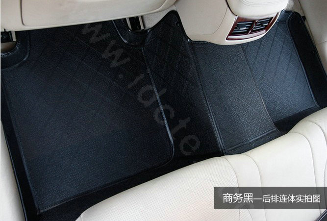 PU XPE Custom Automobile Carpet Car Floor Mats Set For VW Volkswagen Passat 5pcs Sets - Black